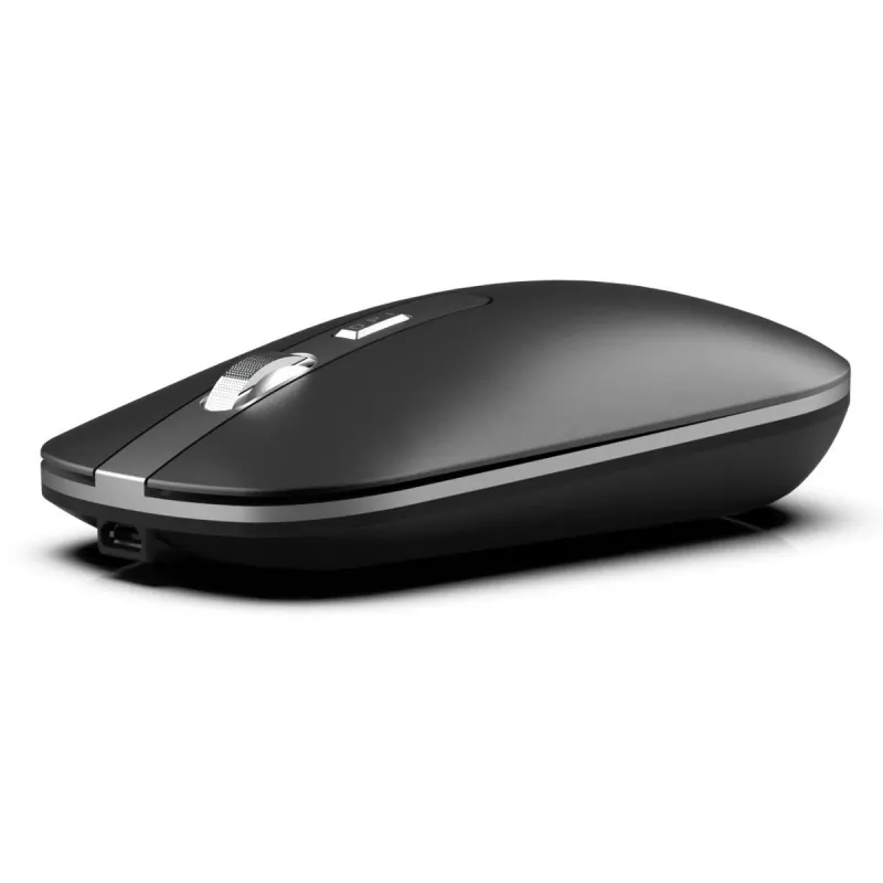 INCA Wireless Mouse Iwm-531ra - Bluetooth & Rf Wireless 2.4GHz - 1600dpi - Black/ Silver