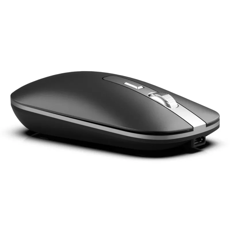 INCA Wireless Mouse Iwm-531ra - Bluetooth & Rf Wireless 2.4GHz - 1600dpi - Black/ Silver