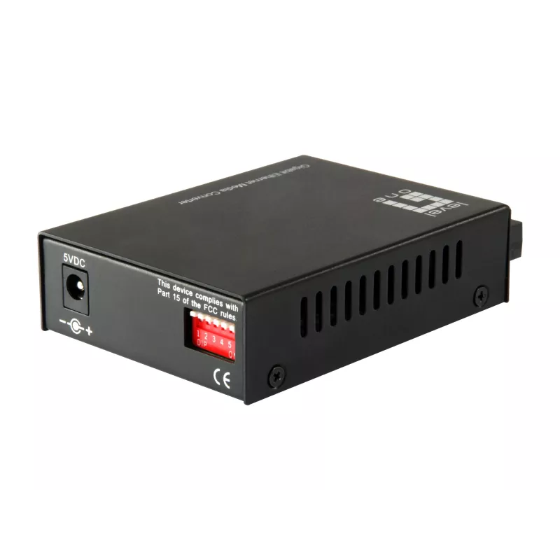 LevelOne RJ45 to SC Gigabit Media Converter, Single-Mode Fiber, 20km