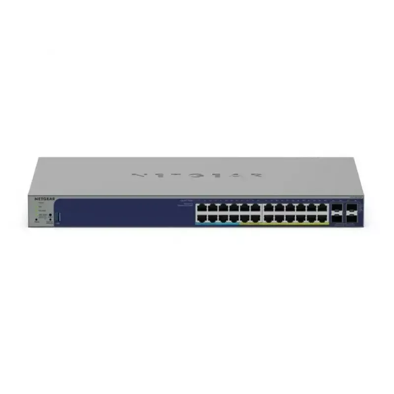 Managed Gigabit PoE Switch Netgear GS728TXUP — 24 × 10/100/1000 RJ-45, 128 Gbps, 1U, rack-mount
