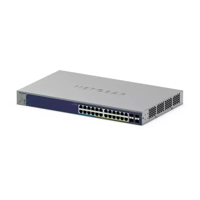 Managed Gigabit PoE Switch Netgear GS728TXUP — 24 × 10/100/1000 RJ-45, 128 Gbps, 1U, rack-mount