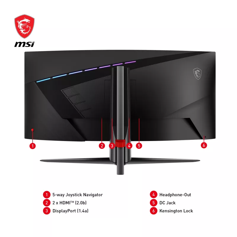 MSI MAG 345CQRDE computer monitor 86.4 cm (34 inch) 3440 x 1440 pixels UltraWide Dual Quad HD Black