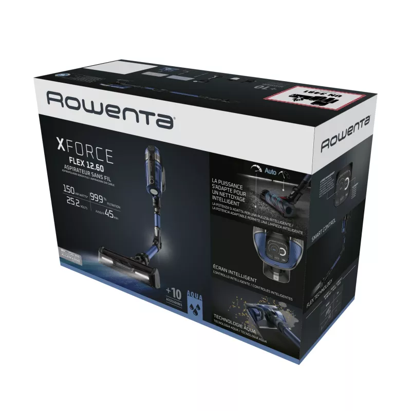 Rowenta RH98C0 2-in-1 stick vacuum Battery Dry&wet Bagless 0.9 L 320 W Blue, Grey
