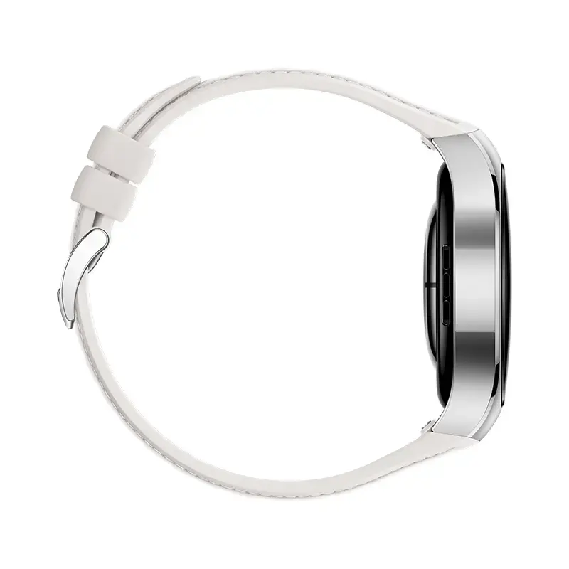 Smartwatch HUAWEI WATCH 5 — round 42 mm stainless steel case, 1.38 inch AMOLED, GPS, Bluetooth, 540 mAh battery, beige case with white band