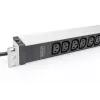 DIGITUS 1U Aluminum PDU rackmountable 12x C13 16A 230VAC 50/60Hz Safety plug