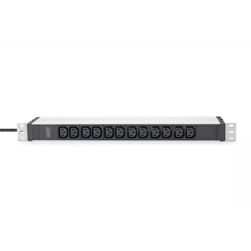 DIGITUS 1U Aluminum PDU rackmountable 12x C13 16A 230VAC 50/60Hz Safety plug