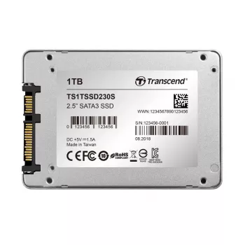 TRANSCEND SSD 230s 1TB 2.5in SATA Ill 6gb/s Tlc Aluminum Case