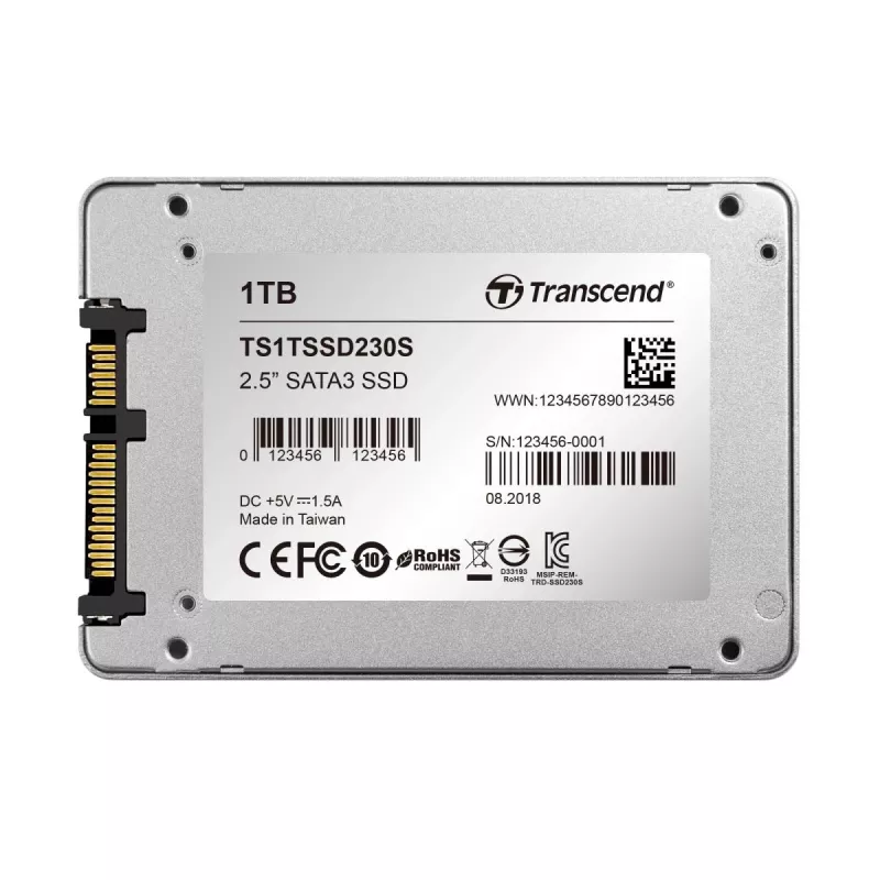 TRANSCEND SSD 230s 1TB 2.5in SATA Ill 6gb/s Tlc Aluminum Case