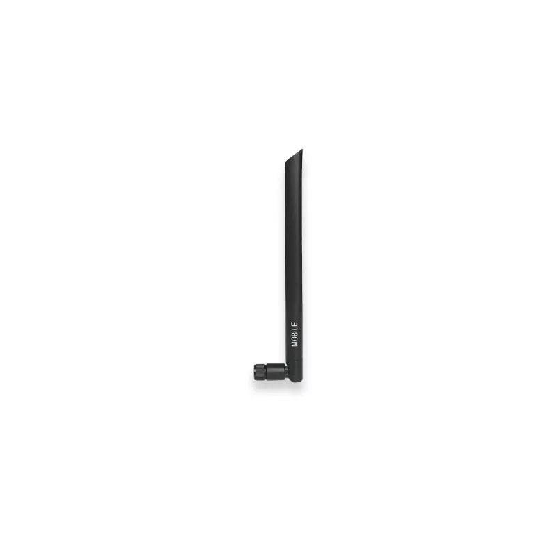 Network antenna TELTONIKA PR1US440, 3 dBi gain, 0.698–0.96 / 1.71–2.69 GHz, SMA male, 50 Ω, 198 mm, linear polarization, black