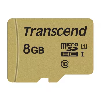 TRANSCEND Micro Sdhc Card 500s 8GB Uhs-i U1 Mlc With Adapter