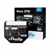 Smart switch Shelly WAVE 2PM Black (Shelly) — wireless Z-Wave, 16 A, 110–240 V, 868.4 MHz