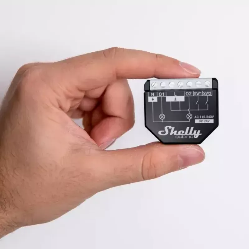 Smart switch Shelly WAVE 2PM Black (Shelly) — wireless Z-Wave, 16 A, 110–240 V, 868.4 MHz