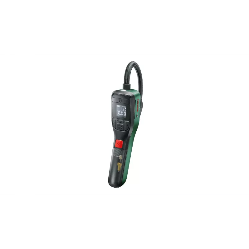 Electric air pump Bosch 0.603.947.000 — portable rechargeable 10 bar (150–150 psi), 3000 mAh, USB‑C, 10 l/min, with hose and accessories