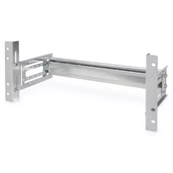 DIGITUS DIN rail holder, 4U, 178x483x223 mm, galvanized incl. din rail, variable depth and height