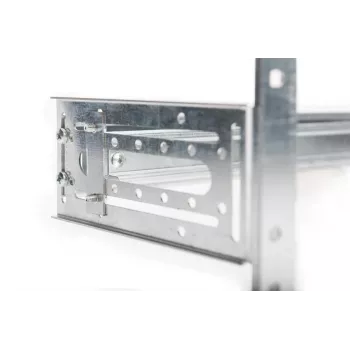 DIGITUS DIN rail holder, 4U, 178x483x223 mm, galvanized incl. din rail, variable depth and height