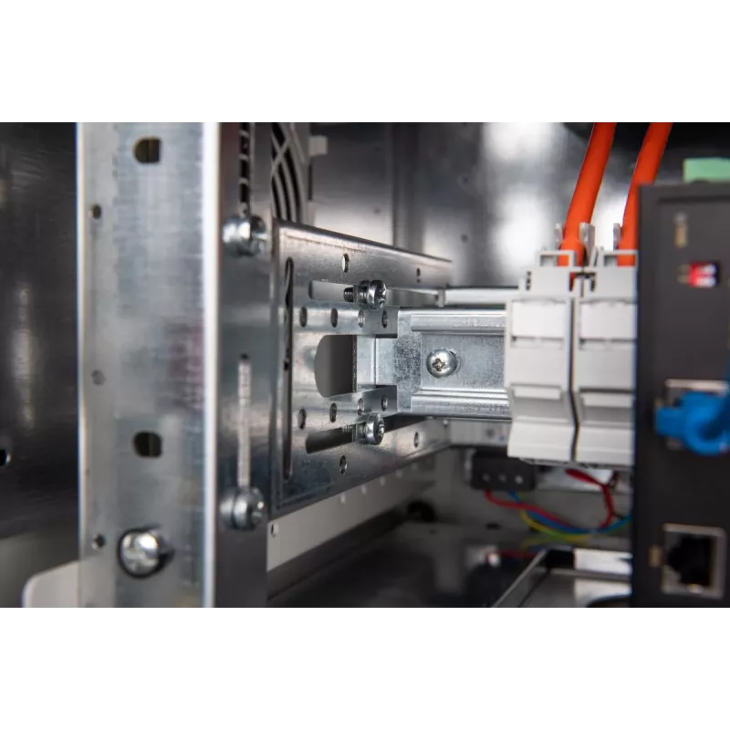DIGITUS DIN rail holder, 4U, 178x483x223 mm, galvanized incl. din rail, variable depth and height