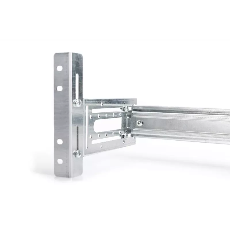 DIGITUS DIN rail holder, 4U, 178x483x223 mm, galvanized incl. din rail, variable depth and height