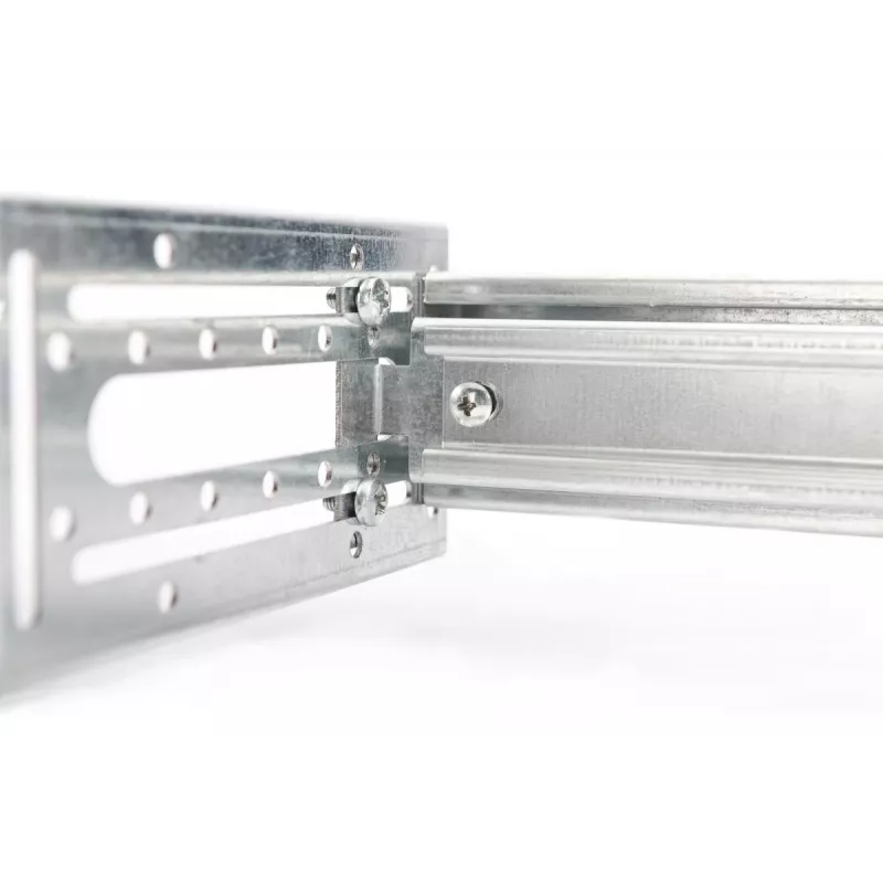DIGITUS DIN rail holder, 4U, 178x483x223 mm, galvanized incl. din rail, variable depth and height