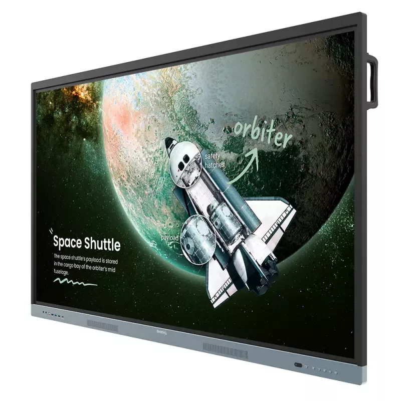 BenQ RE6504 Interactive flat panel 165.1 cm (65 inch) 450 cd/m² 4K Ultra HD Black, Grey Touchscreen Built-in processor Android