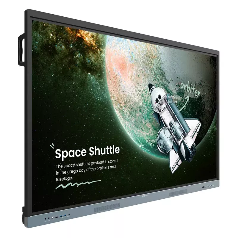 BenQ RE6504 Interactive flat panel 165.1 cm (65 inch) 450 cd/m² 4K Ultra HD Black, Grey Touchscreen Built-in processor Android
