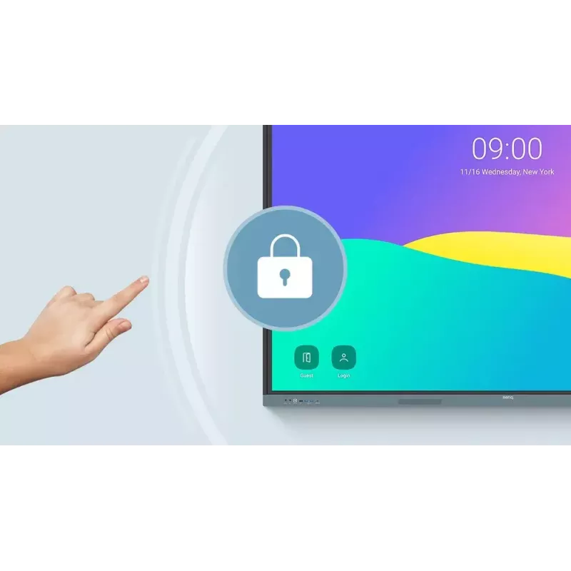 BenQ RE6504 Interactive flat panel 165.1 cm (65 inch) 450 cd/m² 4K Ultra HD Black, Grey Touchscreen Built-in processor Android