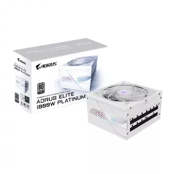 Power supply unit GIGABYTE AORUS ELITE P1000W ATX 3.1 1000W 80 PLUS Platinum Fully‑Modular White, 6x (6+2) PCIe, 8 SATA