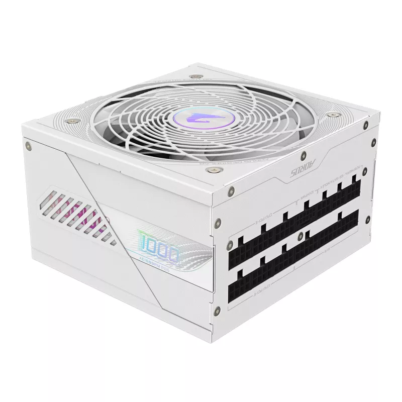 Power supply unit GIGABYTE AORUS ELITE P1000W ATX 3.1 1000W 80 PLUS Platinum Fully‑Modular White, 6x (6+2) PCIe, 8 SATA