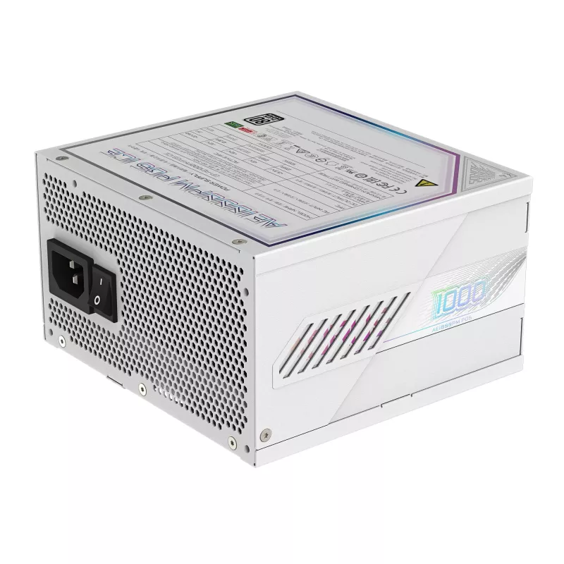 Power supply unit GIGABYTE AORUS ELITE P1000W ATX 3.1 1000W 80 PLUS Platinum Fully‑Modular White, 6x (6+2) PCIe, 8 SATA