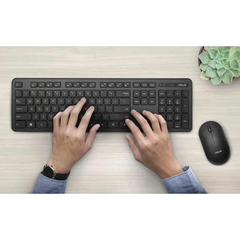 ASUS CW100 keyboard Mouse included Universal RF Wireless + USB Black