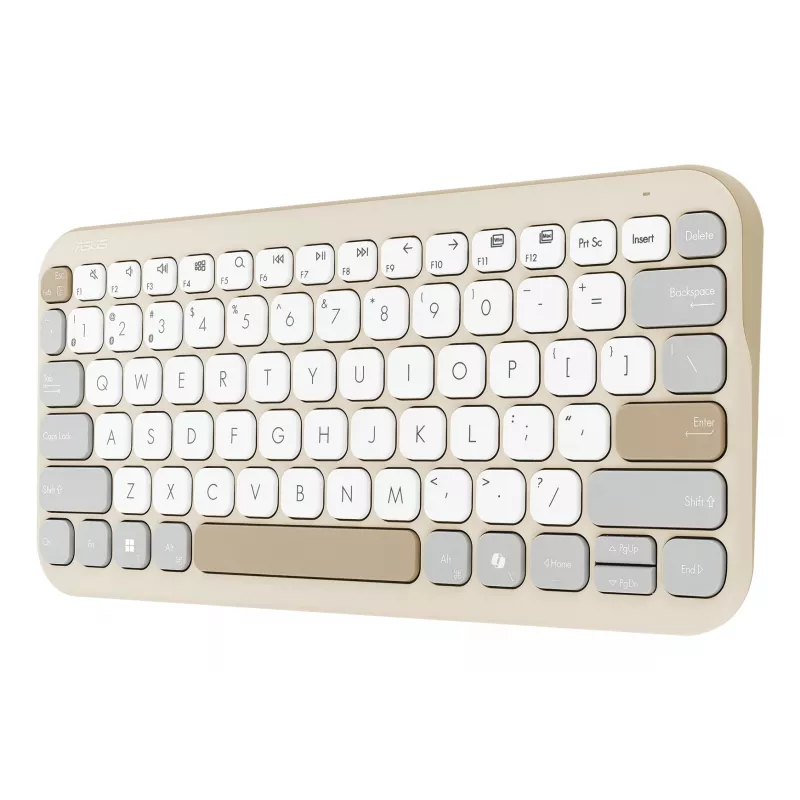 ASUS Marshmallow KW100 Keyboard Wireless Bluetooth QWERTZ Beige Grey White