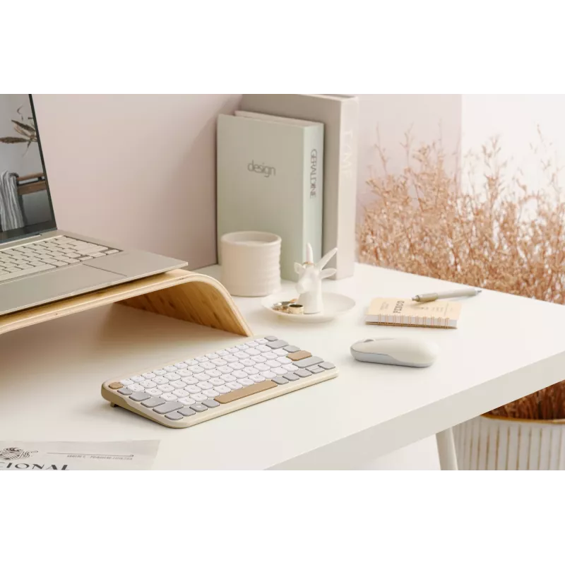 ASUS Marshmallow KW100 Keyboard Wireless Bluetooth QWERTZ Beige Grey White