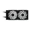 GIGABYTE AORUS WATERFORCE II 240 AIO Liquid CPU Cooler - 2x120mm ARGB Fans, slide-in interlocking mechanism, DAISY-CHAIN, Intel LGA 1851 and AMD AM5 Compatible