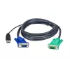 ATEN USB KVM Cable 5m, 5 m, VGA, Black, HDB-15 + USB A, SPHD-15, Male
