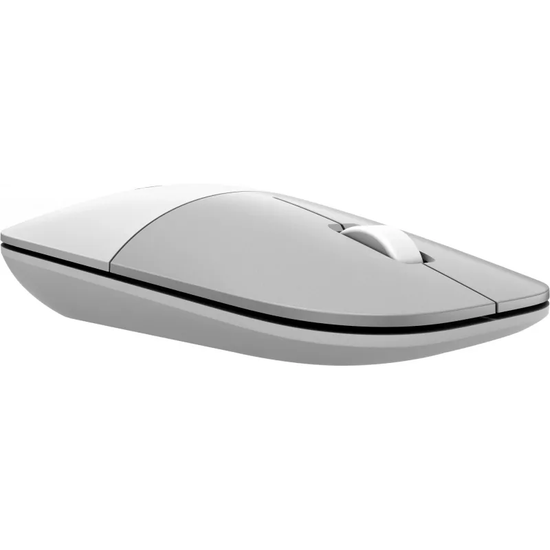 HP Z3700 Ceramic White Wireless Mouse, Ambidextrous, Optical, RF Wireless, 1200 DPI, Silver, White