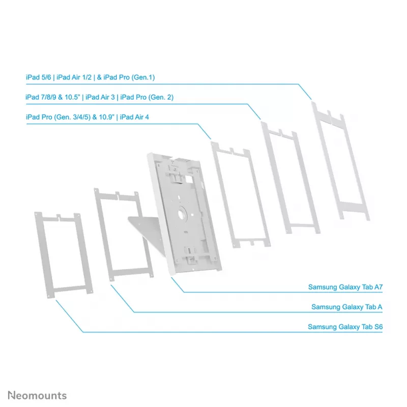Neomounts DS15-630WH1 Tablet stand desk and wall 9.7-11 inch - lockable