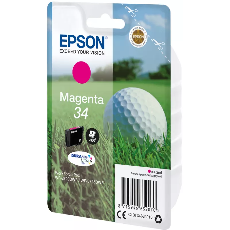 Cartridge Epson 34 Magenta 300 pages C13T34634010