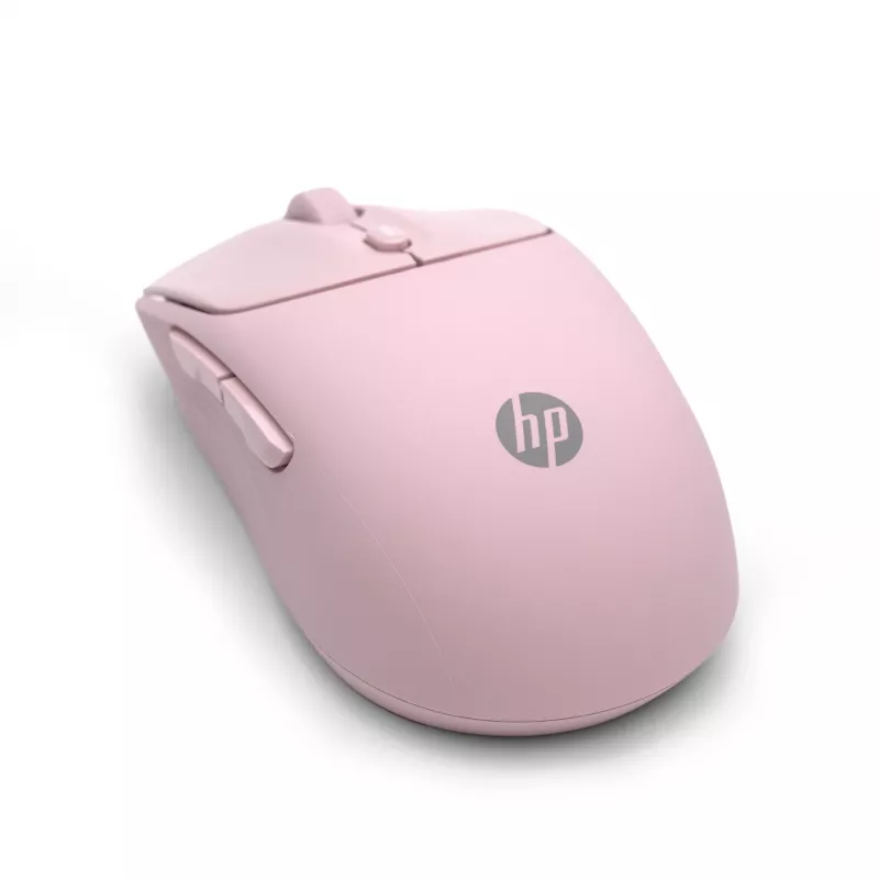 HP 400 Quiet Pink Wireless Mouse, Ambidextrous, RF Wireless + Bluetooth, 6000 DPI, Pink