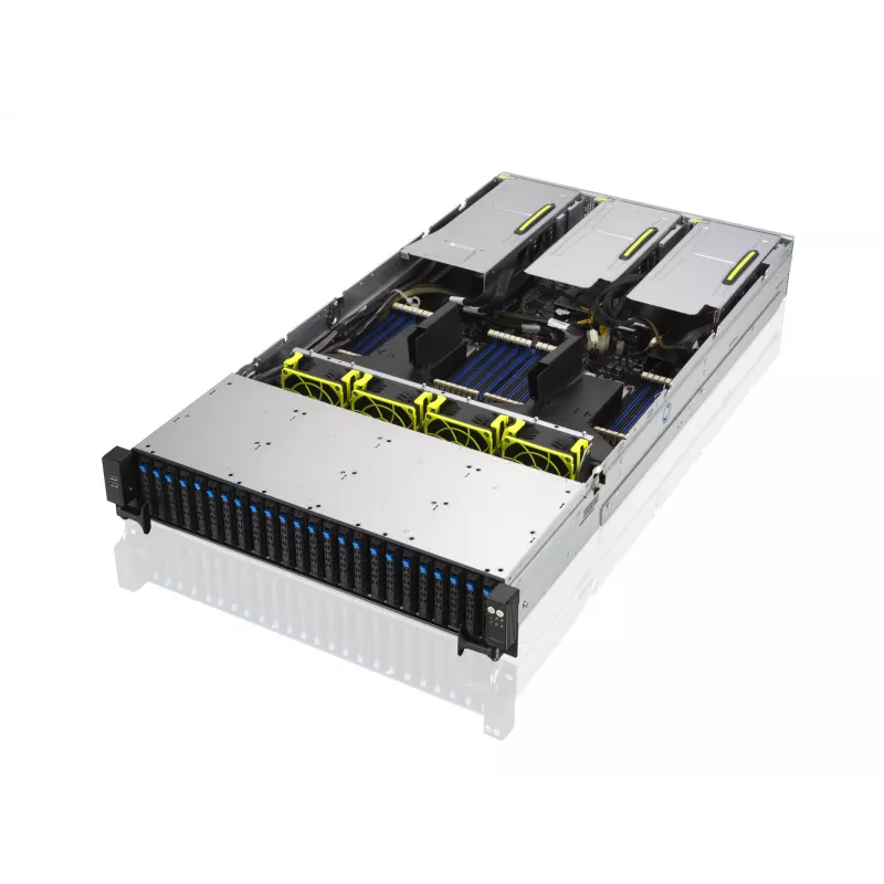 ASUS RS720A-E11-RS24U 2U Rack Barebone Server, Silver