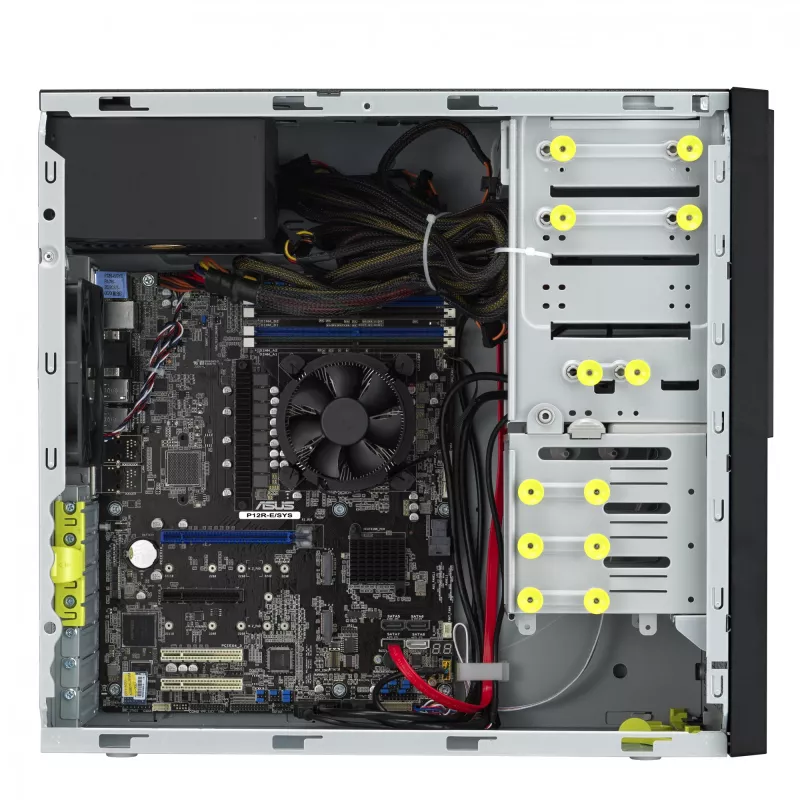 Tower computer case ASUS TS100-E11-PI4 Black with Intel C256 chipset, LGA1200 support, 300W PSU