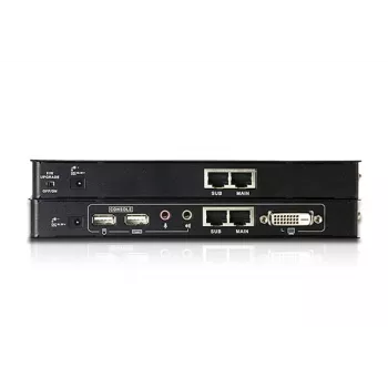 ATEN USB DVI KVM Extender with Audio and RS-232 (60m), Transmitter & receiver, Wired, 60 m, Cat5, Cat5e, 1920 x 1200 pixels, 1920 x 1200, 1024 x 768