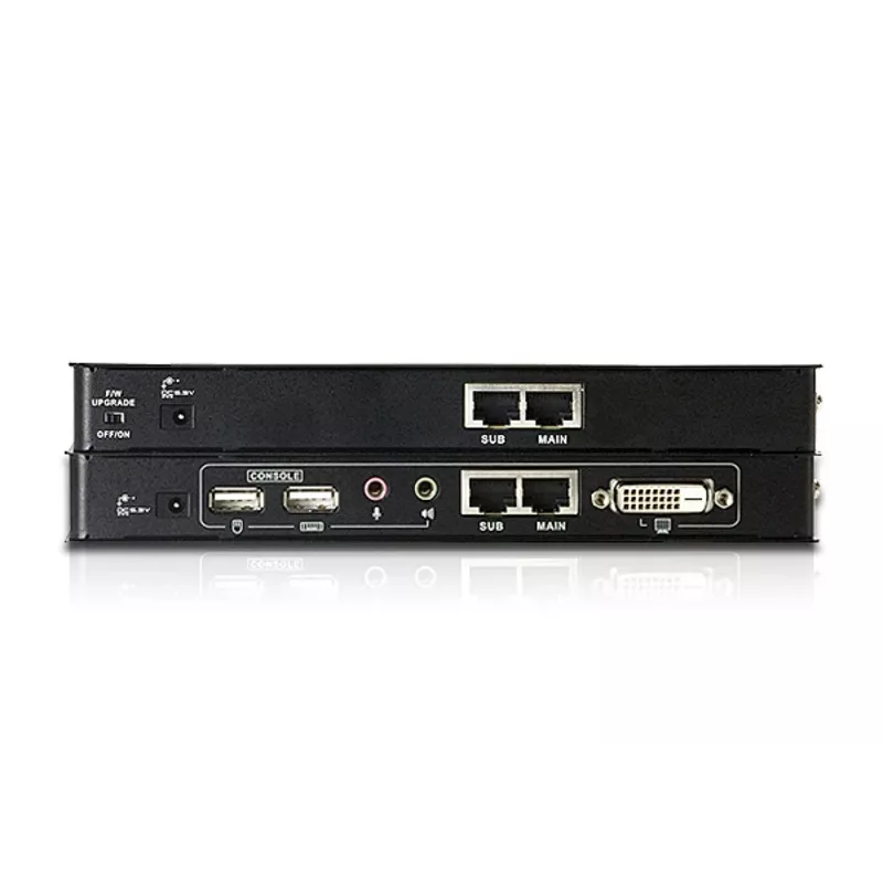 ATEN USB DVI KVM Extender with Audio and RS-232 (60m), Transmitter & receiver, Wired, 60 m, Cat5, Cat5e, 1920 x 1200 pixels, 1920 x 1200, 1024 x 768