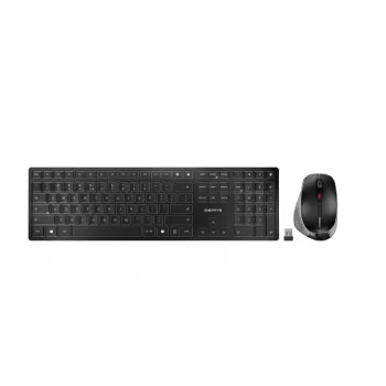 CHERRY DW 9500 SLIM keyboard Mouse included Universal RF Wireless + Bluetooth QWERTY Spanish Black, Grey