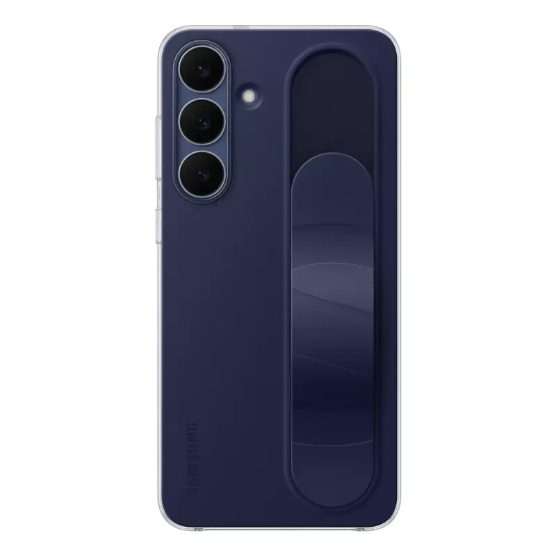 Standing Grip Case Samsung for Galaxy S25 FE — Cover, navy, for 17 cm (6.7 inch) screen, desktop stand