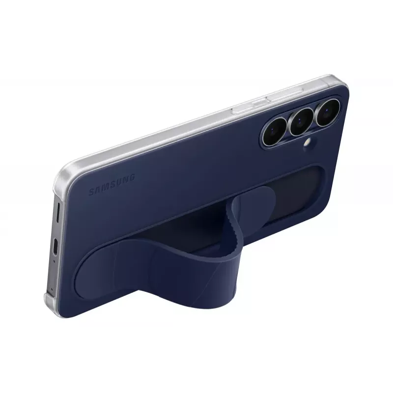 Standing Grip Case Samsung for Galaxy S25 FE — Cover, navy, for 17 cm (6.7 inch) screen, desktop stand