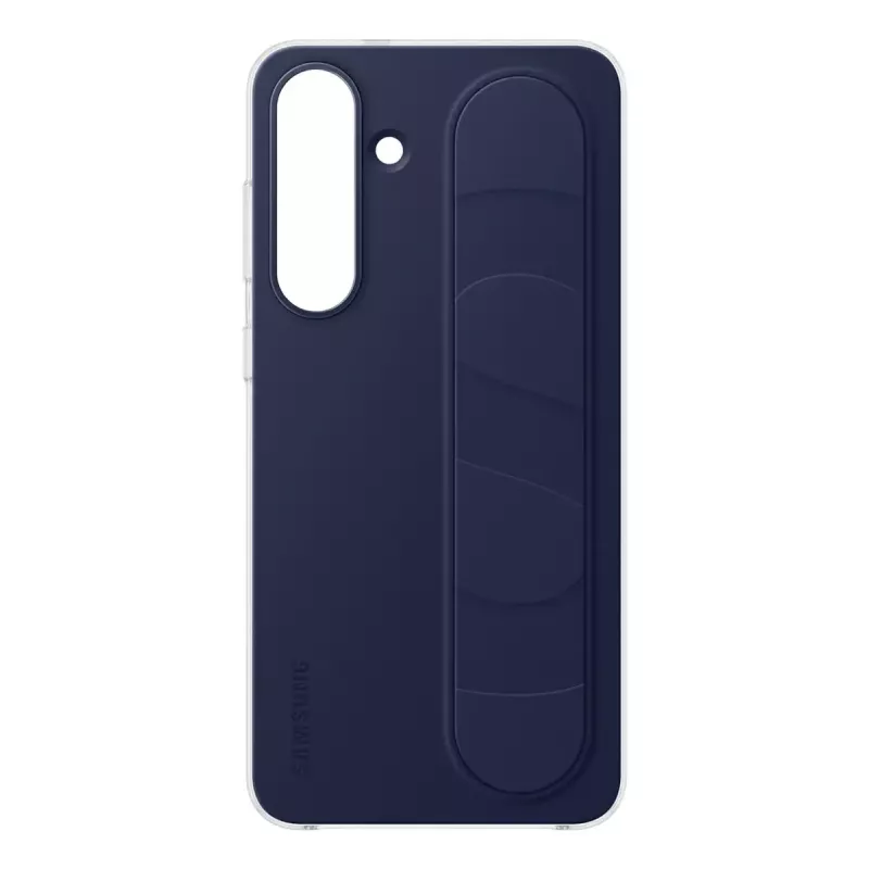 Standing Grip Case Samsung for Galaxy S25 FE — Cover, navy, for 17 cm (6.7 inch) screen, desktop stand