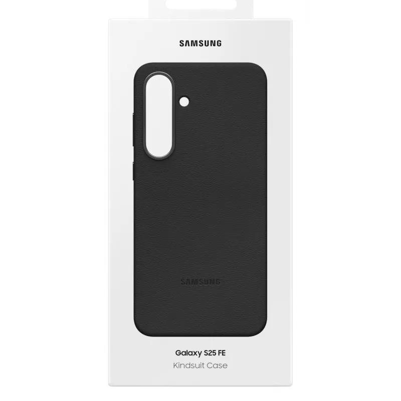 Samsung Kindsuit Faux Leather Case for Galaxy S25 FE, Cover, Samsung, Galaxy S25 FE, 17 cm (6.7 inch), Black