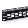 Equip 24-Port Keystone Cat.6A Shielded Patch Panel, Black