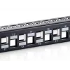Equip 24-Port Keystone Cat.6A Shielded Patch Panel, Black
