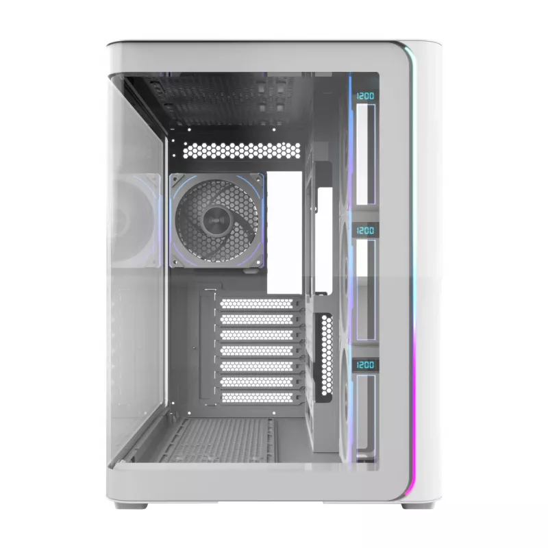 FSP M580-WP Plus Case Midi Tower mITX, mATX White ARGB, Midi Tower, PC, White, ATX, micro ATX, Mini-ITX, Glass, SPCC, 16 cm