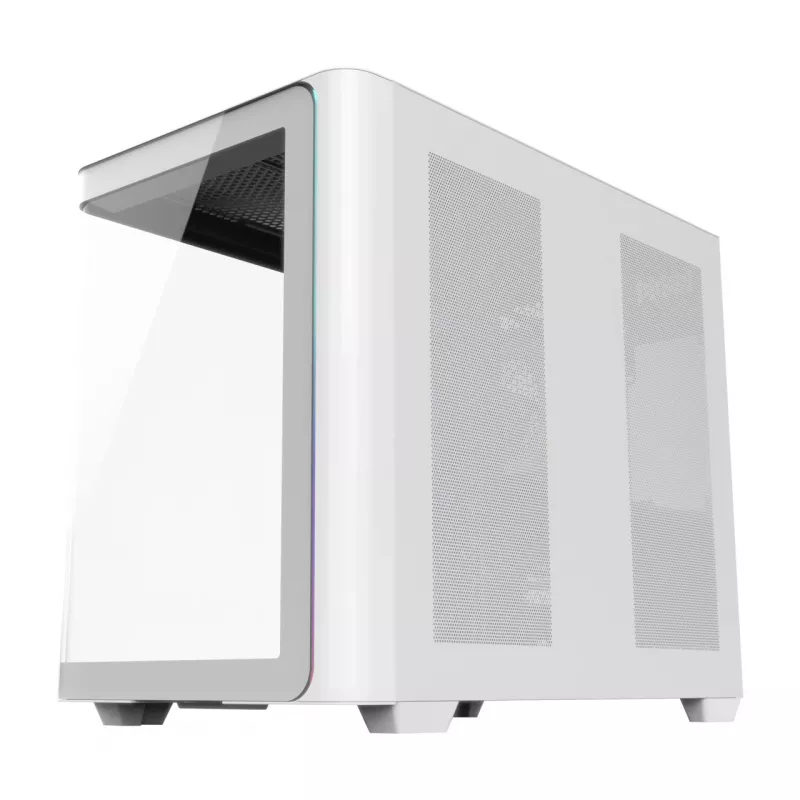 FSP M580-WP Plus Case Midi Tower mITX, mATX White ARGB, Midi Tower, PC, White, ATX, micro ATX, Mini-ITX, Glass, SPCC, 16 cm